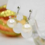 ムーンストーンシルバーイヤリング誕...