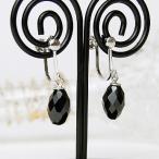 ブラックスピネルイヤリングドロップ...