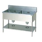 マルゼン　二槽シンク(バックガードあり)　SUS430　 BS2-094　幅900×奥行450×高さ800(mm)