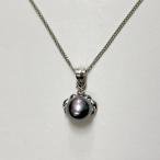 淡水パール・カジュアルペンダント黒...