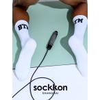 SOCKKON 靴下 メンズ ハイソック ス BTM ロゴ 最高級コーマ綿を使用 S003