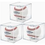 サインボールケース 3個セット 野球ボールケース UVカット仕様 アクリル製 硬式/軟球野球ボール対応