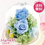 母の日 2026 プレゼント 花 ギフト プリザーブドフラワー ジュエル ガラスドーム ブルー 青 枯れない花 母の日ギフト おしゃれ かわいい 人気