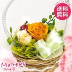 母の日 2026 プレゼント 花 ギフト プリザーブドフラワージャルダン オレンジ バラ かご 枯れない花 母の日ギフト おしゃれ かわいい 人気 HB34735