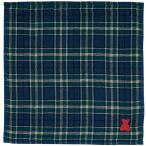 MIKI HOUSE Miki House товары для малышей подарок полотенце носовой платок ... .... темно-синий tartan проверка 25cm хлопок марля младенец ощущение "дышит" 10-8110-498