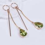 K182ctペリドットチャームペア...