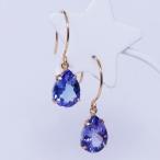 【ティファニー命名タンザナイト】K18 2ct タンザナイトピアス ペアシェイプ アメリカン 18金 12月誕生石　クリスマス　ギフト　結婚式