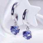 【ティファニー命名タンザナイト】K18WG 1.6ct タンザナイトピアリング ラウンド 12月誕生石 18金ホワイトゴールド ピアリング K14WG クリスマス ギフト