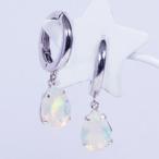 K18WG 1.2ct オパールピアリング ペアシェイプ 18金ホワイトゴールド 10月誕生石