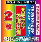受注生産 特注オリジナル【文字だけのぼり旗２枚セット】 文字だけ【オリジナルのぼり旗・特注のぼり旗・オーダーのぼり旗 】