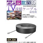 アンテナケーブル 15m 黒 4K8K対応 スリムタイプ 軟式 同軸 S4CFB 地デジ/BS/CS/CATV放送対応