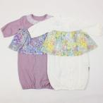  цветочный принт платье-комбинезон платье-комбинезон оборка маленький цветочный принт новорожденный off лиловый сделано в Японии девочка baby младенец Kids размер ребенок одежда whip крем whip cream