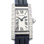 カルティエ Cartier 腕時計 タンクアロンジェ ラニエール WJ2003W3 ダイヤベゼル/リュウズ ローマンインデックス レクタンギュラー シ