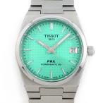 ティソ TISSOT 腕時計 PRX 35mm T137.207.11.091.01 デイト 裏スケ 夜光針 ライトグリーン文字盤 SS 自動巻き