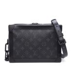 Louis * Vuitton LOUIS VUITTON сумка на плечо soft багажник M44730 2019 год черный серый монограмма Eclipse кожа 