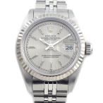 ロレックス Rolex 腕時計 デイトジャスト 69174 1986年製 タペストリー シルバー文字盤 デイト K18WG SS 自動巻き