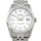 ロレックス Rolex 腕時計 デイトジャスト 16234 X番 1991年製 夜光インデックス 夜光針 ホワイト文字盤 フルーテッドベゼル ジュビリ