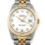 ロレックス Rolex 腕時計 デイトジャスト 16233G S番 1993年 10ポイント ダイヤインデックス ホワイト文字盤 デイト K18YG