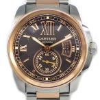 カルティエ Cartier 腕時計 カリブル W7100050 ブラウン文字盤 ローマンインデックス デイト 夜光針/インデックス スモールセコンド