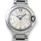 カルティエ Cartier 腕時計 バロンブルー SM WE902073 11ポイント ダイヤインデックス シルバーギョーシェ文字盤 SS クオーツア