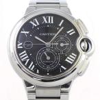 カルティエ Cartier 腕時計 バロンブルー XL W6920025 ローマンインデックス デイト クロノグラフ スモールセコンド 裏スケ ギョー