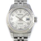 ロレックス Rolex 腕時計 デイトジャスト 179174G 10ポイント ダイヤモンドインデックス シルバー コンピューター文字盤 彫コン ルーレ