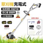 草刈り機 充電式 【2024新型°LED電力量表示】電動草刈機 21V 伸縮式 コードレス 90°角度調整 替え刃 30cm長さ調整 低騒音 芝刈り機 軽量 安全 枝切り 人気