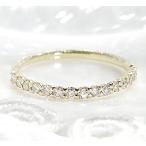 K18リング 40代 指輪 ダイヤモンド イエローゴールド 細身 重ね付け エタニティ CAR-0005