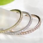 フルエタニティリング 10金 ダイヤ 40代 50代 サイズ14号限定 細身 10Kイエローゴールド