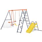  большой оснащение для игровой площадки наружный оснащение для игровой площадки скольжение шт. Blanc шт. в комплекте 5IN1 уличный развлечение "джунгли" качание оснащение для игровой площадки горка для бытового использования мужчина девочка . двор качели детский для малышей уличный 