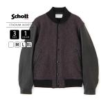 ショッピングschott Schott ショット メンズ アウター スタジャン BEACH CLOTH STADIUM JACKET ビーチクロス スタジアムジャケット ストリート アメカジ レザー使用 7824252010