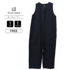 Bliss Bunch レディースオールインワン ノースリーブ 綿麻 ウェザークロス 比翼 前立て ジャンプスーツ きれいめ 夏用 綿麻 通気性 754-258