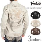 ショッピングローズ 【2025秋冬新作】ノートン NORTON ジャケット イーグル＆ローズ 総刺繍 フェイクスウェード シングル ライダースジャケット 253N1600B