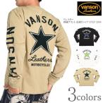 【2025秋冬新作】バンソン VANSON ロンT ワンスター 刺繍プリント 長袖Tシャツ NVLT-2508