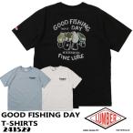 メール便 発送 LUMBER ランバー 半袖  Tシャツ GOOD FISHING DAY プリントTシャツ 241529 メンズ クルーネック カジュアル