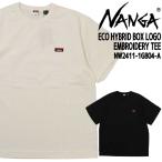NANGA ナンガ 半袖 Tシャツ NW2411-1g804-A エコ ハイブリッド ボックス ロゴ エンブロイダリー Tシャツ リサイクルコットン プリント メンズ