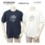 McGREGOR マクレガー 113725402 PEANUTS Tシャツ スヌーピー&ウッドストック ロゴワンポイント メンズTシャツ 半袖Tシャツ