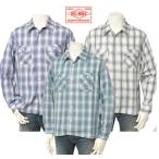 BIGMIKE ビッグマイク 102425012 OMBLE CHECK L/S SHIRTS オンブレチェックシャツ　ポリ65％　レーヨン35％　混紡サラサラ素材