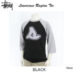 STUSSY/Made In U.S.A 114399 Lowercase Raglan ラグラン七分袖Tシャツ