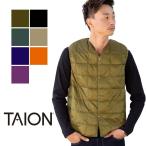 【SALE!!】【 TAION タイオン 】 V ネックボタン インナーダウンベスト メンズ V NECK INNER DOWN VEST TAION-001