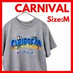 Carnival Caribbean футболка серый короткий рукав принт Logo круиз б/у одежда мужской женский унисекс 