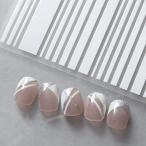 AHA[ LALONA ] наклейки на ногти белый линия ( AHA060-60-01 ) Корея стиль серии / простой нейл-арт / собственный ногти 