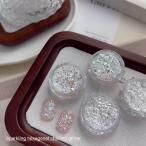 la low na[ LALONA ] стекло авария способ хлопья ( 2Type из ) белый Aurora / ламе хлопья / ногти тент искусство / Корея ногти / стекло French 