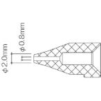 【お取り寄せ】白光 ノズル／0.8MM S型 N50B-01 はんだ用品 はんだ 静電気対策用品 生産加工用品 作業用品 工具