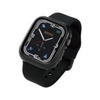 【お取り寄せ】エレコム Apple Watch 45mm用ソフトバンパー ブラック AW-21ABPUBK スマートウォッチ関連品 時計