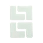 【お取り寄せ】TRUSCO 耐久フロアサインズL型 Sサイズ 白4枚(1シート) DFSL-S-W 安全標識 ステッカー 現場 安全 作業