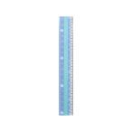 クツワ モジサシ定規 18cm ブルー KB034BL 定規 スケール 教材 学童 文具