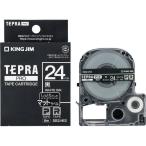 キングジム テプラPRO用テープ マット 24mm 黒 白文字 SB24KS 黒 ブラック テプラＰＲＯテープ キングジム テプラ 事務機器