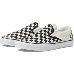 (取寄) バンズ クラシック スリッポン ワイド Vans Classic Slip-On Wide Checkerboard Black/Classic White