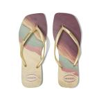 (取寄) ハワイアナス レディース スリム スクエア トレンディ サンダル Havaianas women Slim Square Trendy Sandals Buttercream